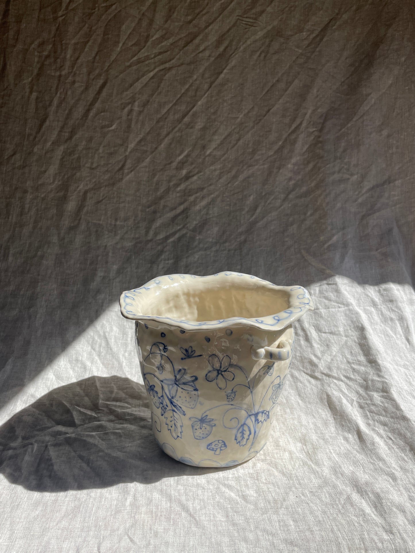 Strawberry Garden Crock