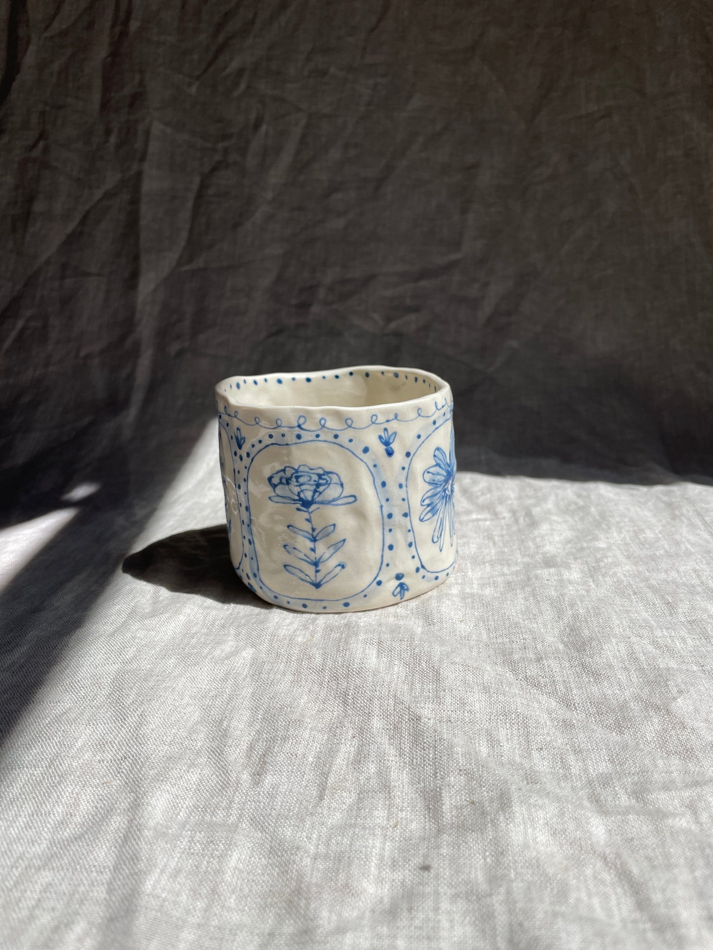 Hand Painted Tumbler - Flower Friends