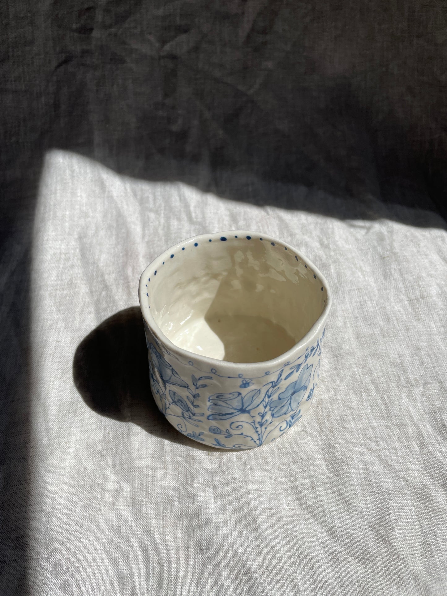 Hand Painted Tumbler - Rose Garden