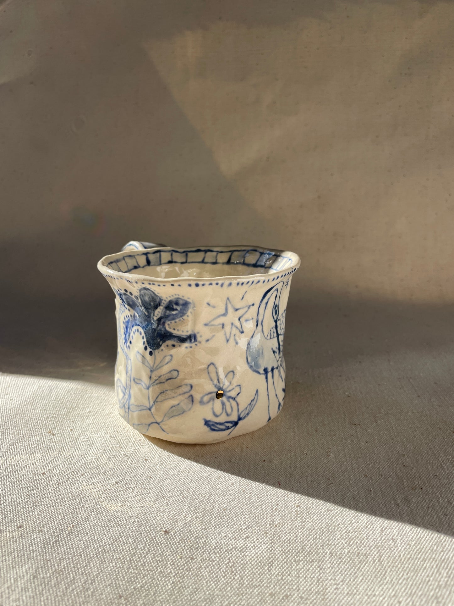 Doodle Mug - The Heron and the Snake
