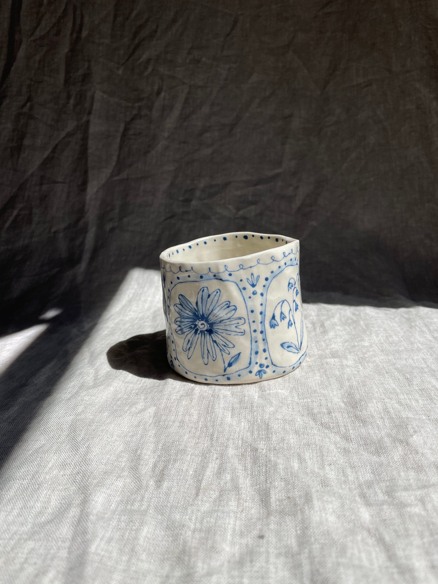 Hand Painted Tumbler - Flower Friends