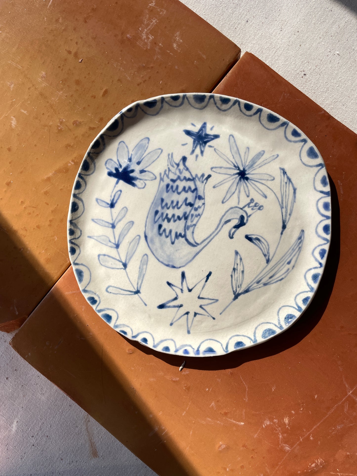 Doodle Plate - Swan Lake