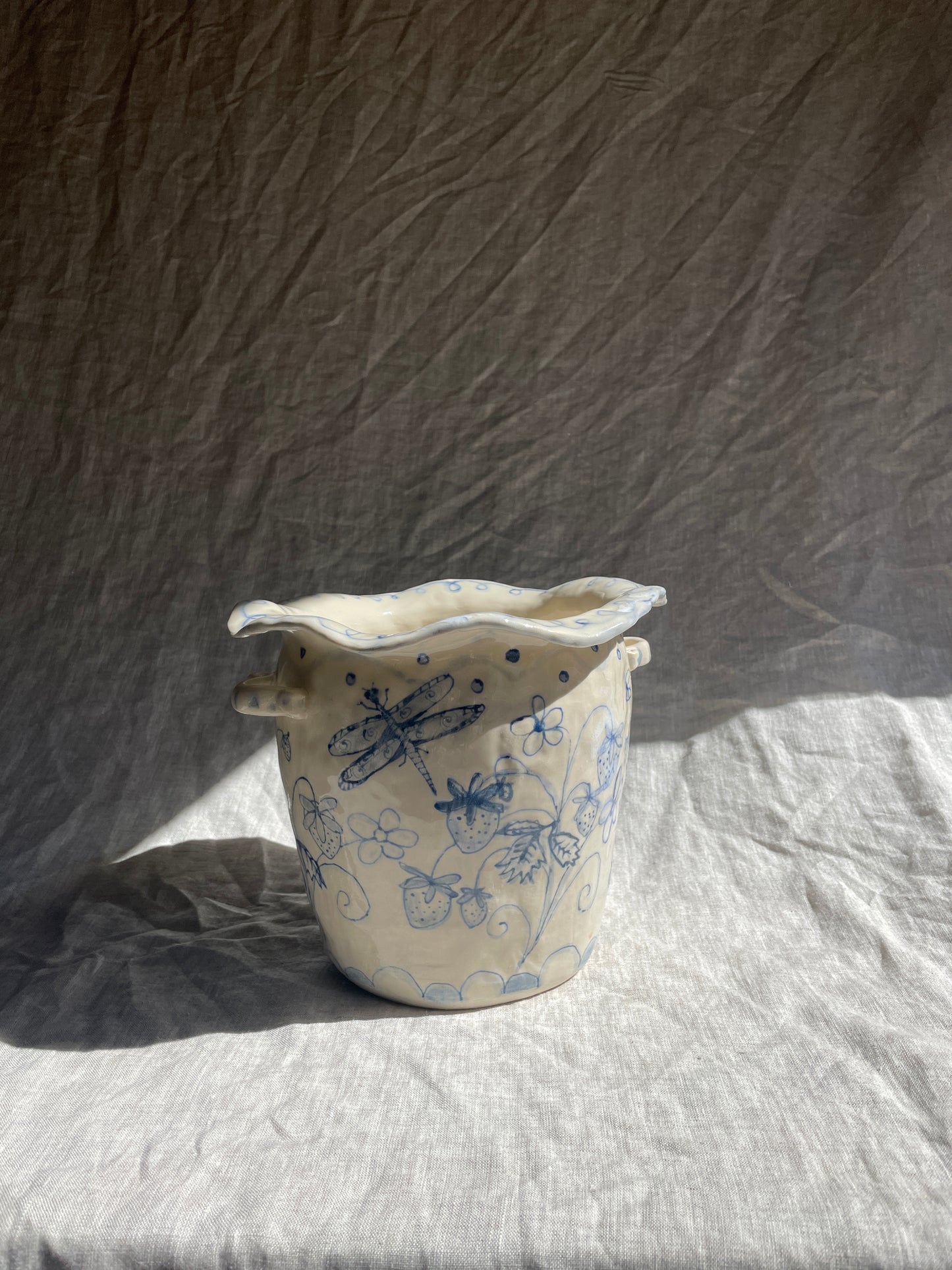 Strawberry Garden Crock