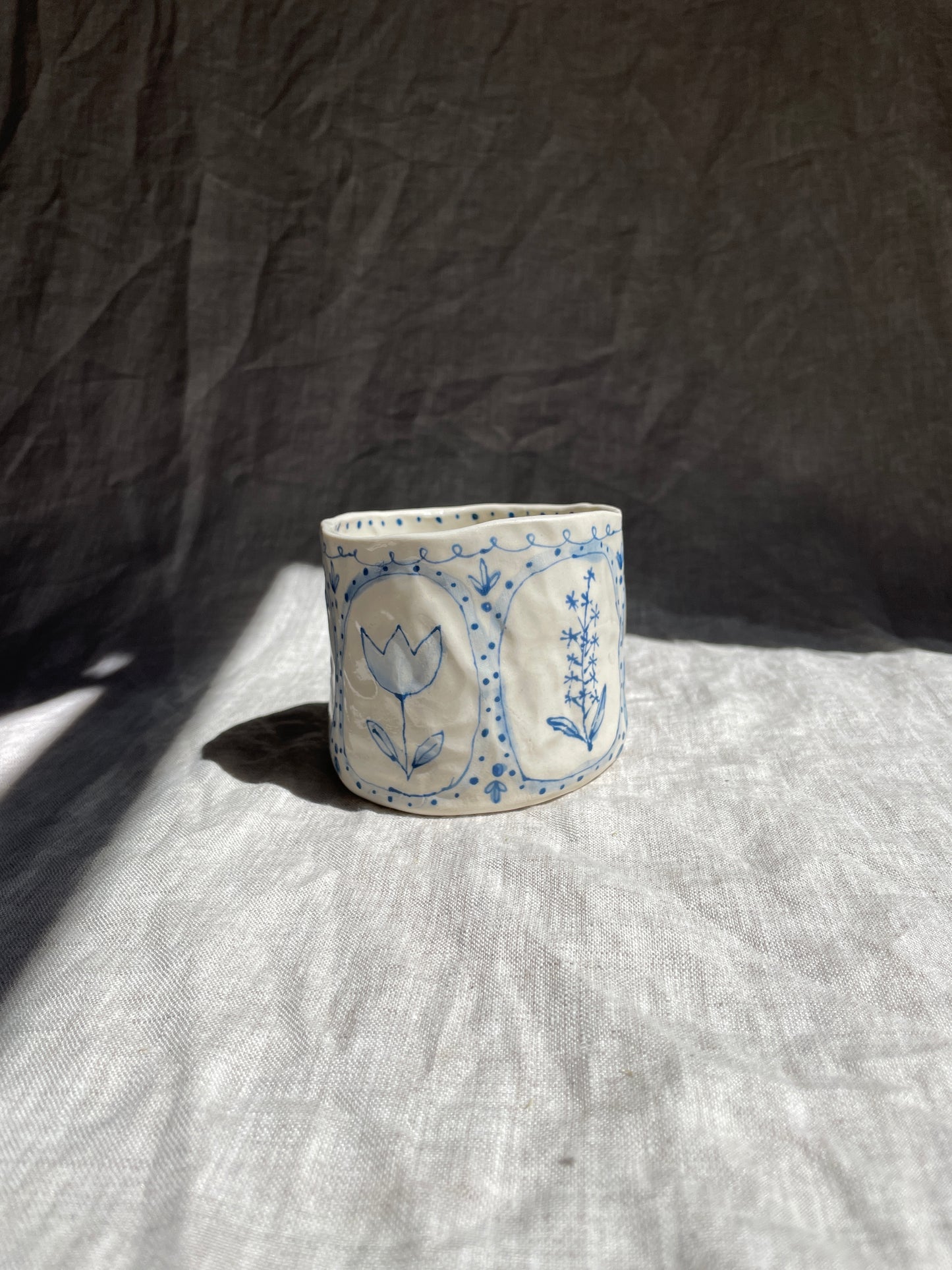 Hand Painted Tumbler - Flower Friends