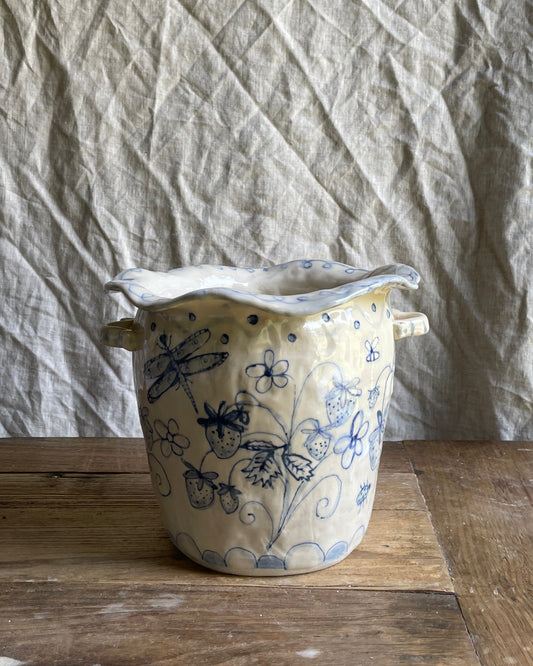Strawberry Garden Crock