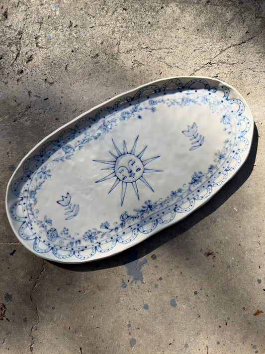 Large Oval Platter - Flora Sun