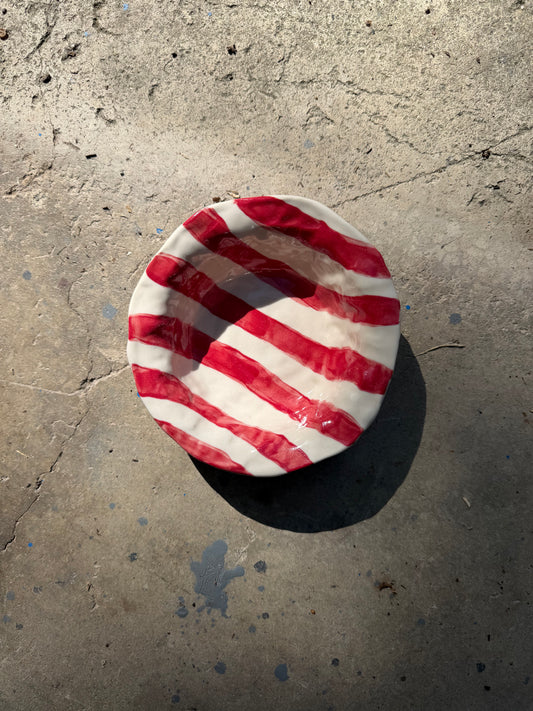 Flutter Bowl - Red Stripe