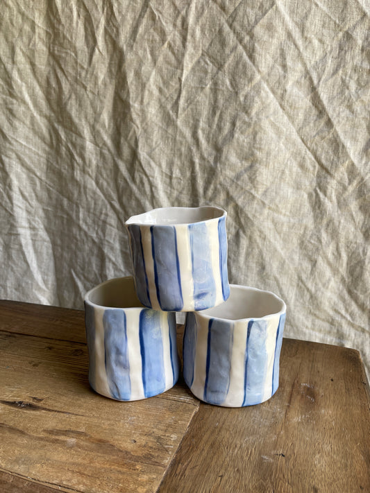 Tumbler - Light Blue Stripes