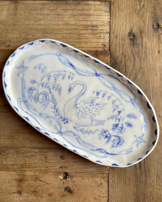 Large Serving Platter - Spring Blooms Eternal in my Bleeding Heart