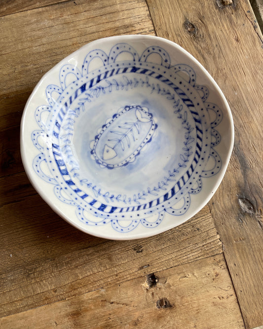 Serving Bowl - Poisson Bleu