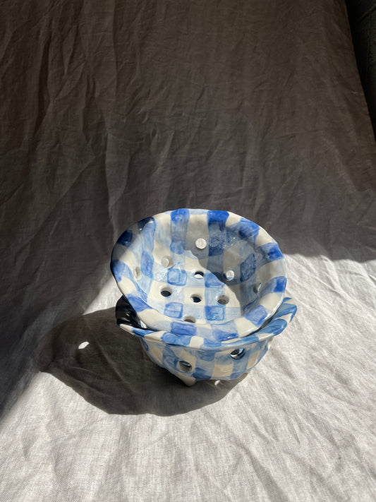 Berry Bowl - Blue Gingham